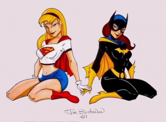 batgirl and supergirl. atgirl and supergirl.